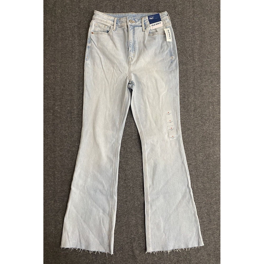 Old Navy Higher High-Rise Flare Jeans Secret-Smooth Pockets Size 4